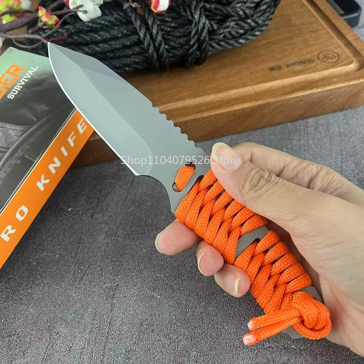 

Portable Hunting Fixed Blade Knife, Sharp Multitools, Outdoor High Hardness Wilderness Survival Tool, Tactical Camping Knife EDC
