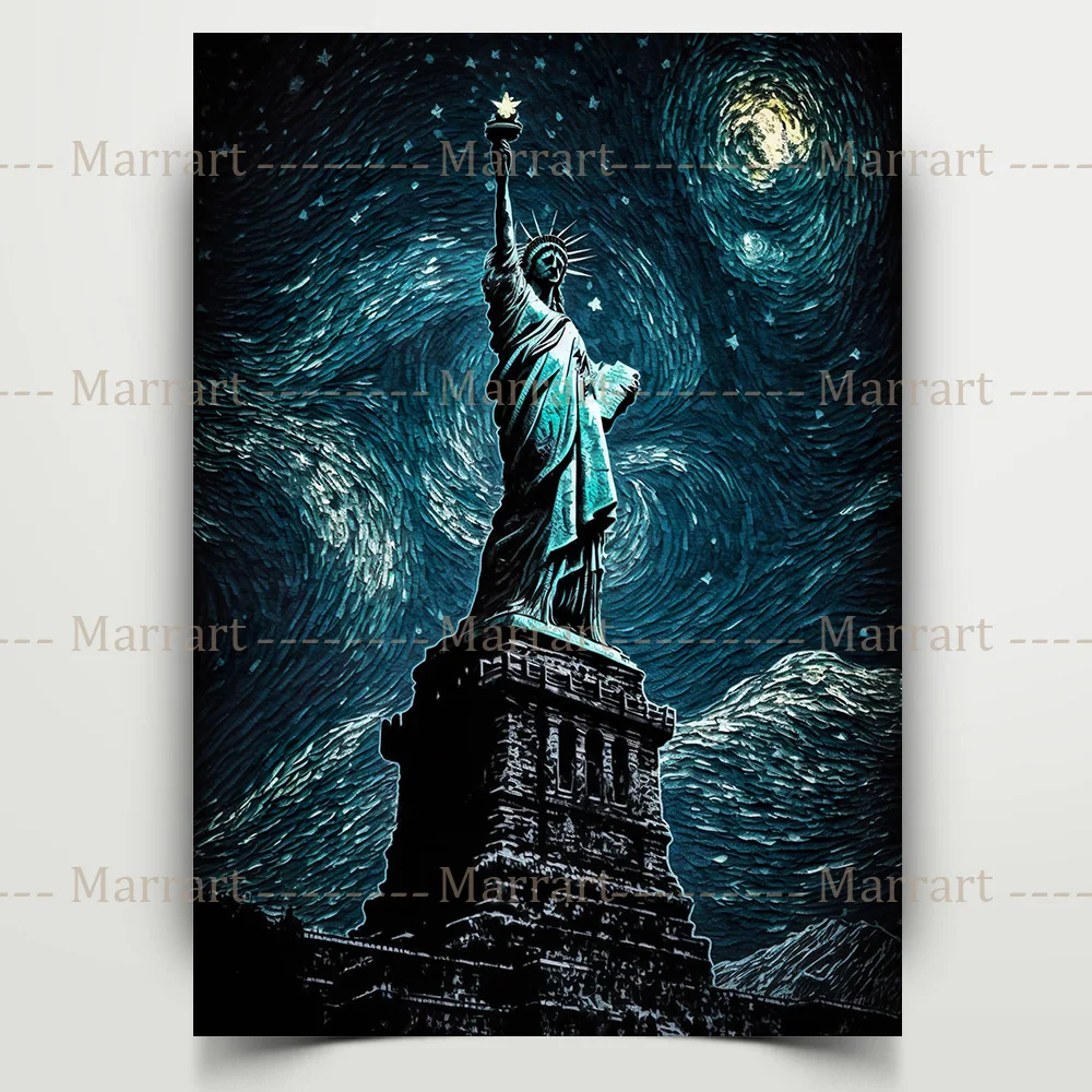 منظر مدينة سياحي لوحة زيتية طباعة ملصق ، كولوسيوم روما ، قلعة الخيال ، برج إيفل ، الأهرامات ، ديكور فن الطباعة على الحائط