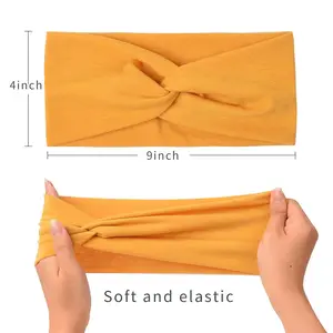 ボヘミアンヨーロッパとアメリカのスポーツヘッドバンド女性のワイドヨガ弾性ランニングヘアアクセサリーヘッド 6ベストセールスエクストラワイドヘッドバンド-6