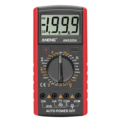 AN9205A Digital Multimeter Multifunctional Electrician Voltage Ammeter 1999Count  0-1000V LCD Screen Multimeter Measuring Tool