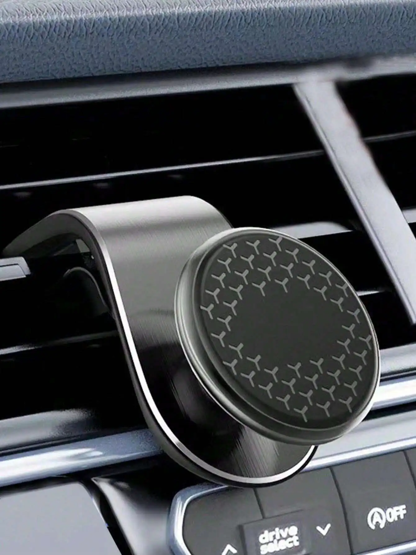 1 Stück schwarze, verbesserte Auto-Entlüftungs-Magnethalterung, Metall-Telefonhalterung, 360 °   Rotation, Navigation