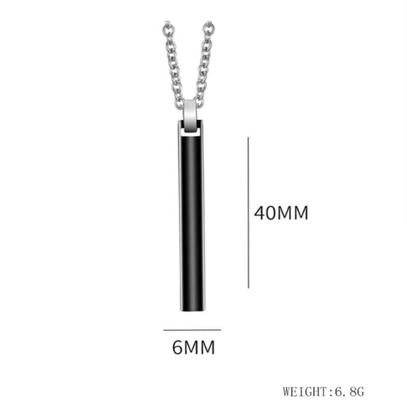 Trendy Original Concave Surface Stainless Steel Concave Diamond Chains Geometric Pattern Fashionable Pendant for Men Women Gift