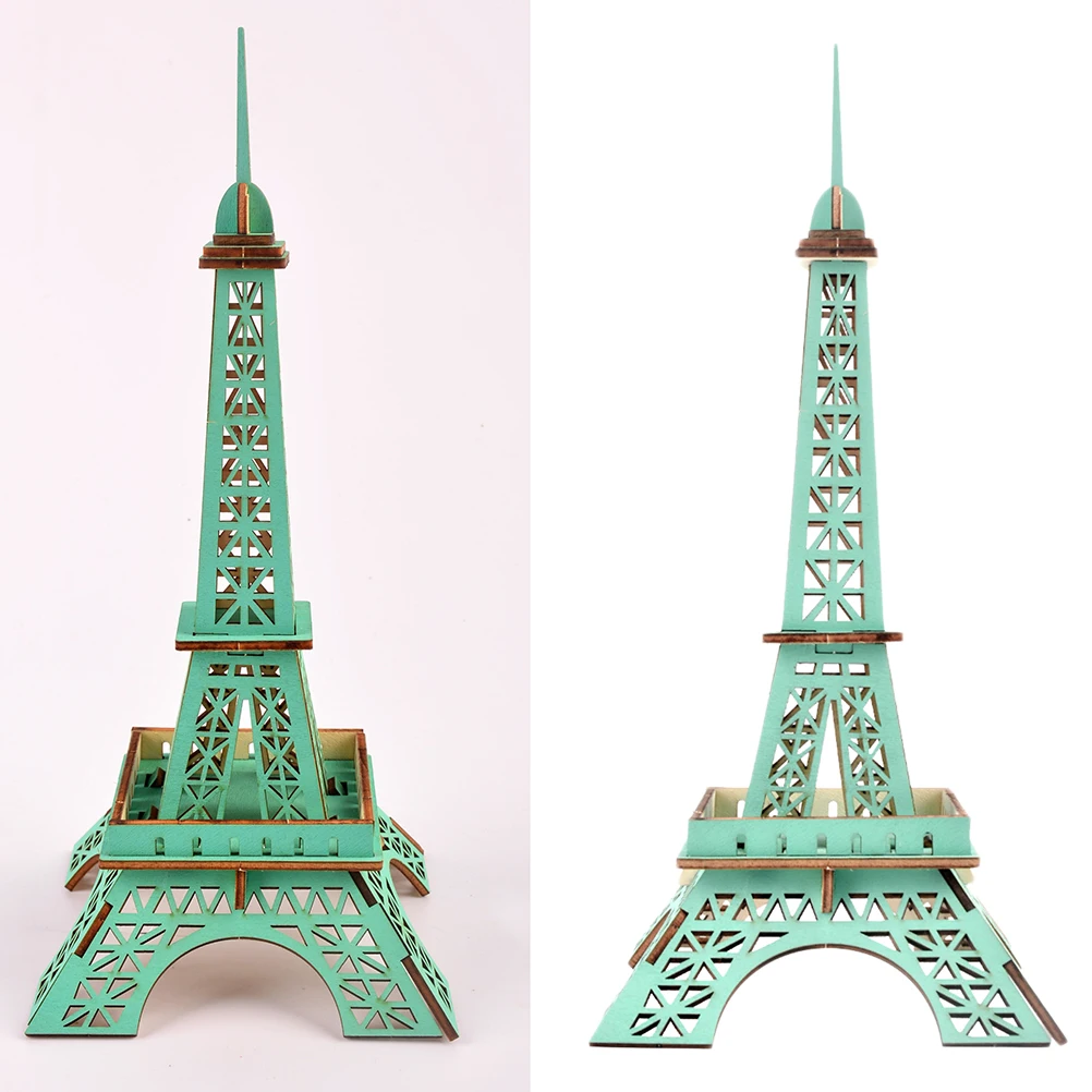 

3 D Buildings Puzzle Eiffel Tower 3d for Kids Puzzles Mini Jigsaw Wooden Child Toys