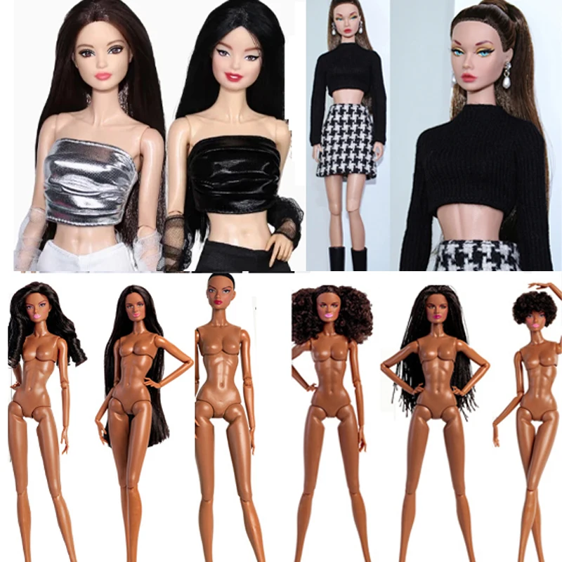 

Новая листи 32 см FR Супермодель Кукла Игрушка 1/6 BJD Обнаженное веганское тело Одевание Фигурка Игрушки Черная кожа Оригинальный модный коллекционер Подарок