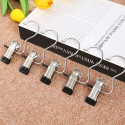 10pcs Stainless Steel Hook Clip Laundry Clothes Pegs Portable Hanging Clothes Clip For Home Laundry Clothing Store Pins Tool