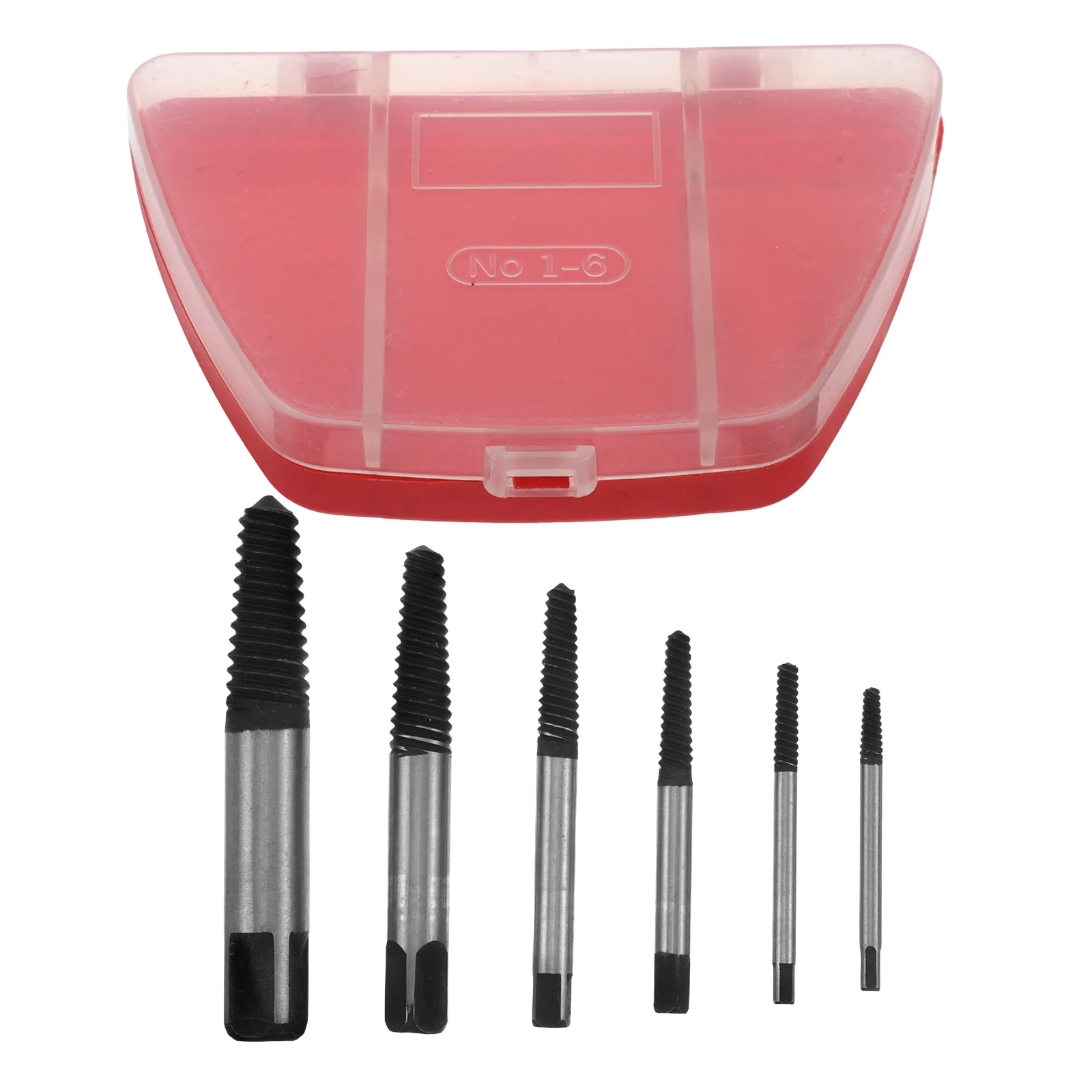 

6Pcs Broken Bolt Remover Heavy Duty Screw Extractor Set for Stripped Damaged Bolts Removal Multisize Tool Kit Efficient