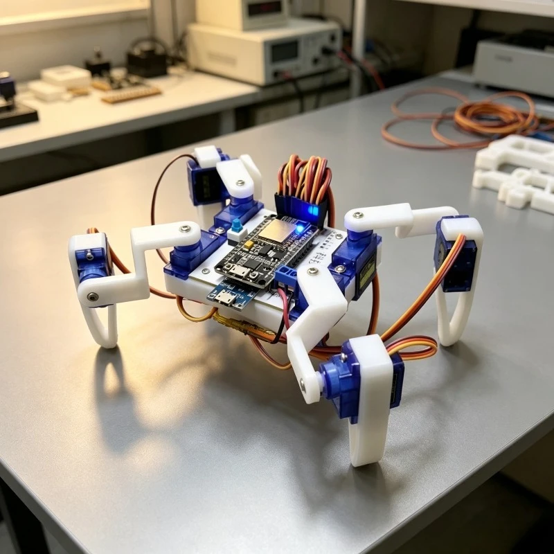 Four-legged Spider Bionic Robot DIY Kit Microcontroller Programming Maker Education Electronic Building Blocks