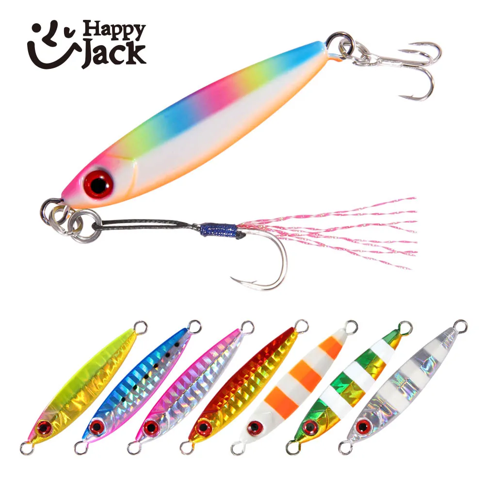 

Happyjack Micro Fishing Jigs Metal Jig Fishing 3 5 7 10 15 20 30G Micro Cast Shore Casting Jigging Spoon Artificial Bait Tackle