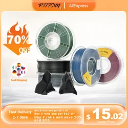 RITTSUN Carbon Fiber PETG Filament 1KG 1.75mm High-Strength Carbon Fiber 3D Printing Materials For 3D Printers Fast Shipping