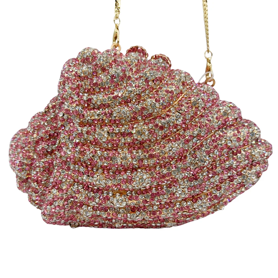 

Luxury conch shape women's clutch, dinner bag, shoulder bag, women's wallet, crystal clutch, jewelry, evening bag