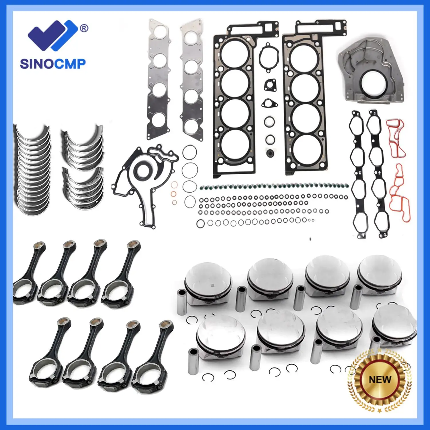 

1set Engine Rebuild Overhaul Kit Pistons Rings Set For Mercedes-Benz GL550 E500 S550 W212 W221 M273 5.5 V8 2730161420 Car Parts