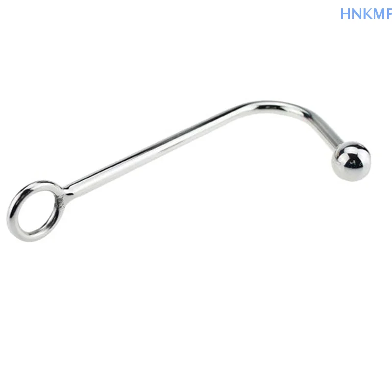 1Pc Stainless Steel Anal Hook With Ball Hole Butt Plug Dilator Prostate Massager SM Bondage Sex Toy For Man