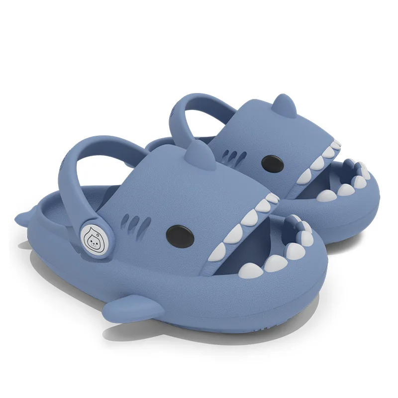 Zapatillas de tiburón para niños, sandalias antideslizantes de dibujos animados, bonitos agujeros para bebés, cueva Sh, ropa de verano