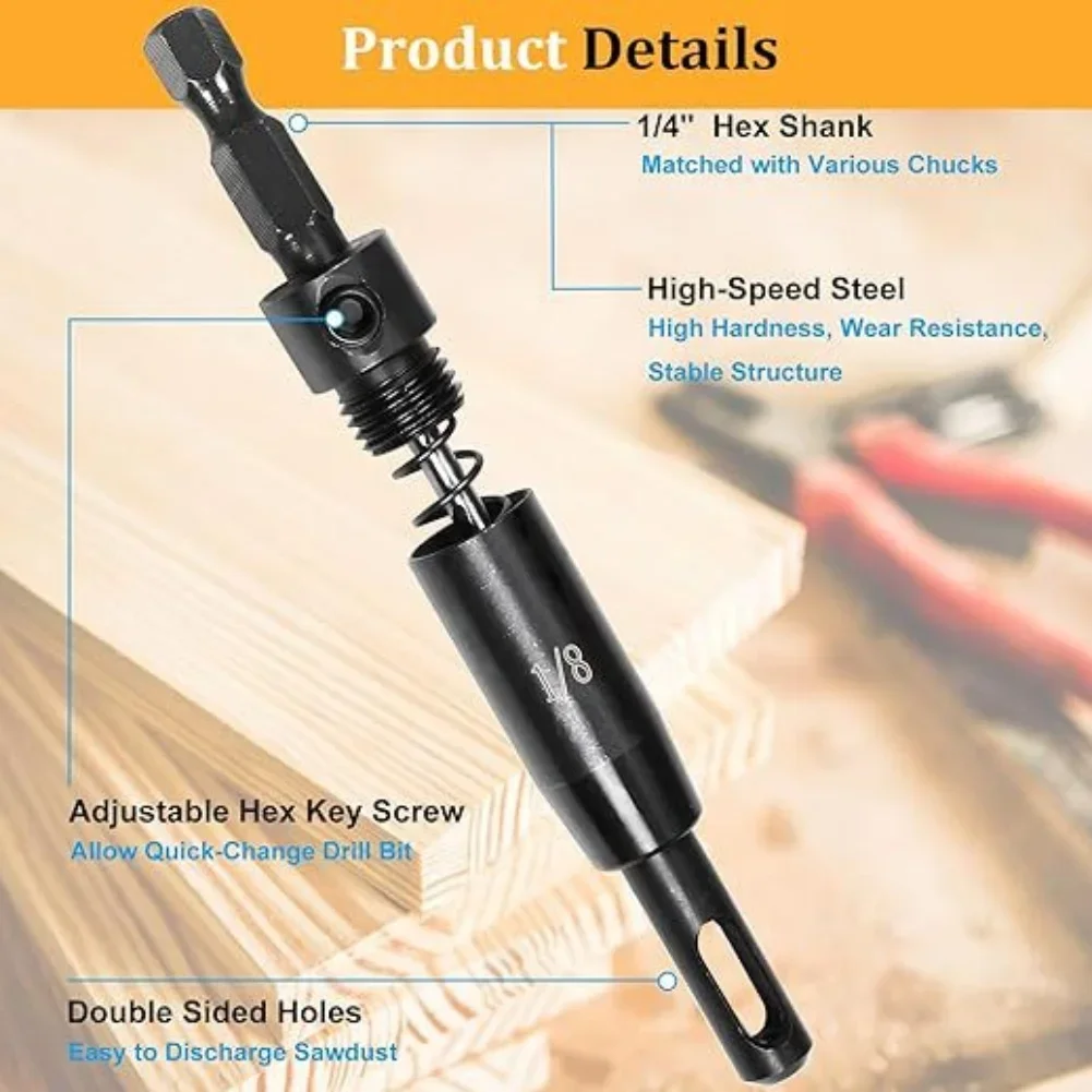 

Carbon Steel Bit Hex Shank Drill Bit For Door Hinge Installations Efficient Installation For 1 4 Inch Hex Shank