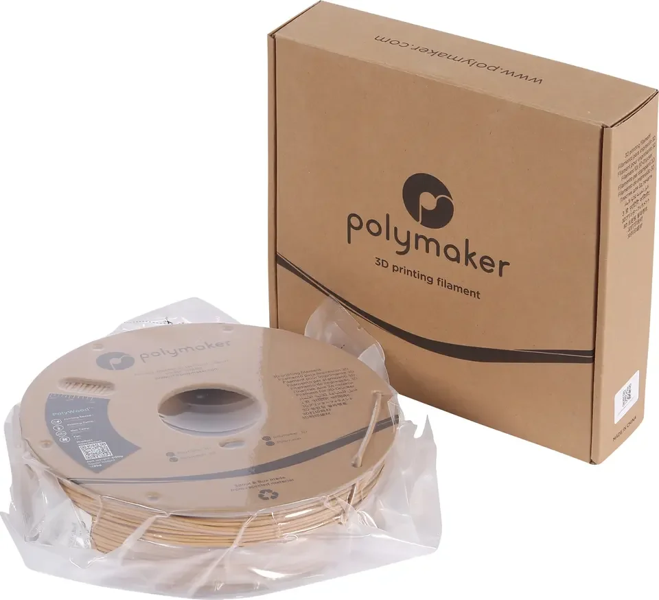 Polymaker Wholesale Poly Wood Light Weight Flexible PLA 0.6kg 1.75mm / 2.85mm 3D Printing Light Poly Wood PLA Filament
