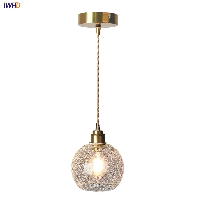 

IWHD Wire Adjustable LED Pendant Light Fixture Balcony Bar Restaurant Globe Clear Glass Nordic Modern Hanging Lights Hanglampen