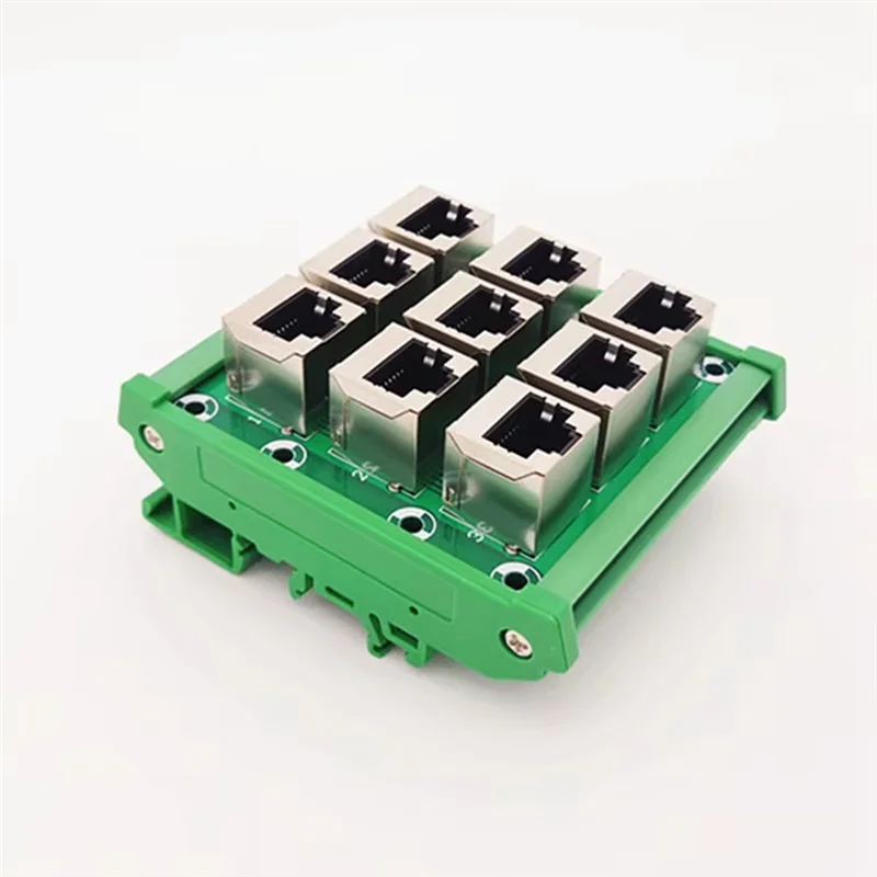 A88E-BRK8P8CSJ لوح مهايئ 9-Way Bus Breakout Board محطة كتلة، موصل DIN السكك الحديدية قابل للتركيب