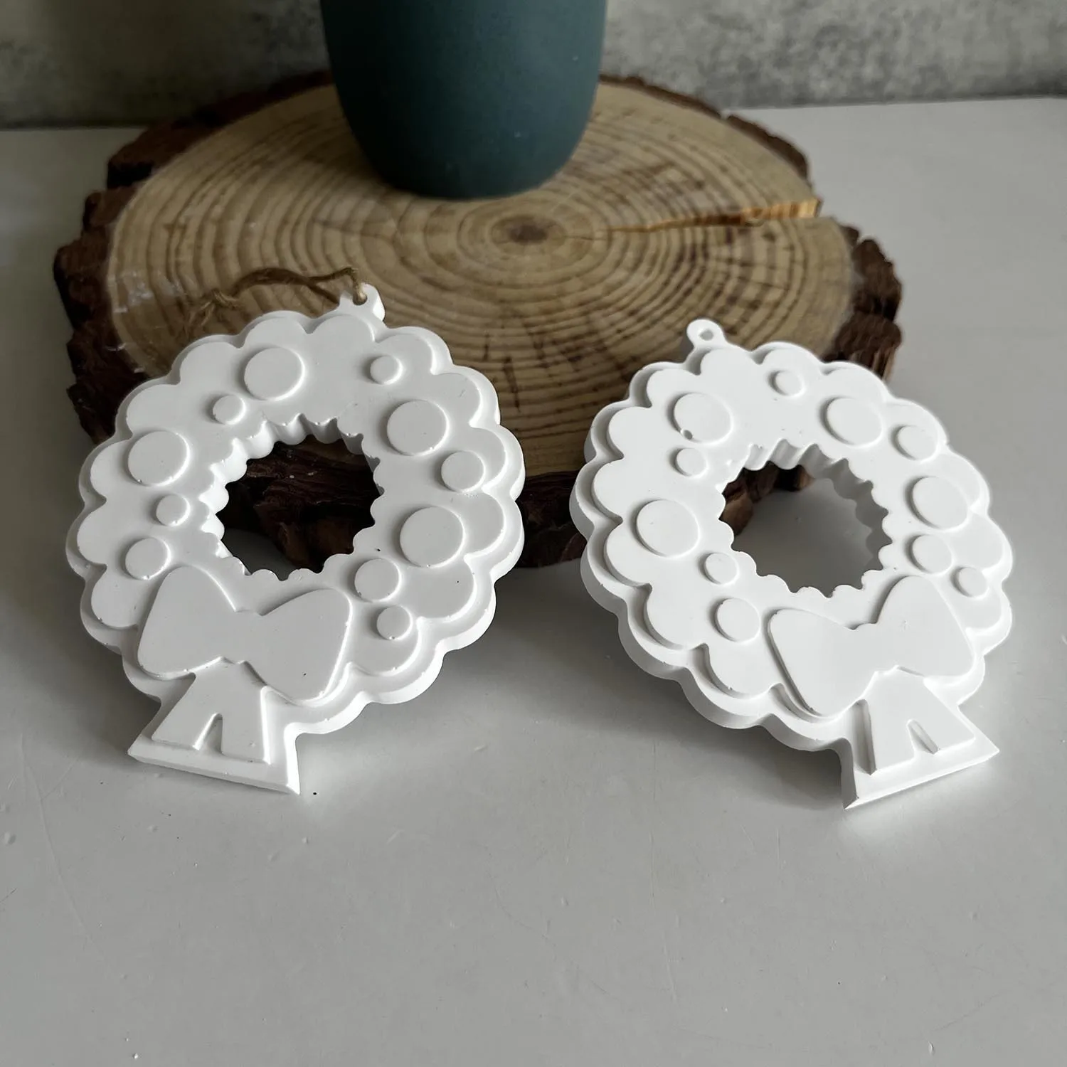 2026 Christmas Series Gift Snowflake Pentagram Garland Pendant Silicone Mould Plaster Drip Molds
