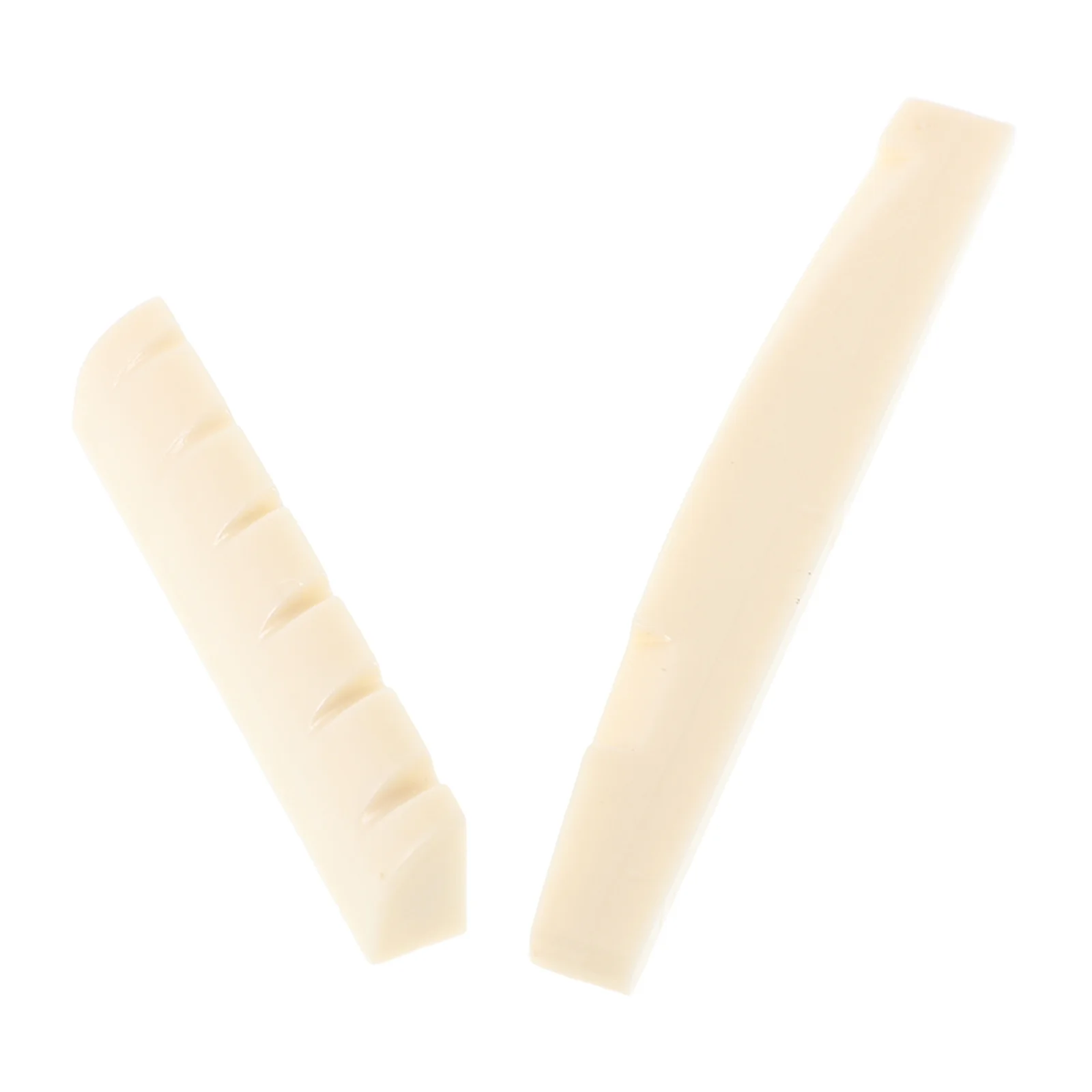 

2Pcs Acoustic Guitar Bridge Nut and Saddle Plastic Replacement Parts for Folk Guitar Performance Maintenance Bridge Saddle