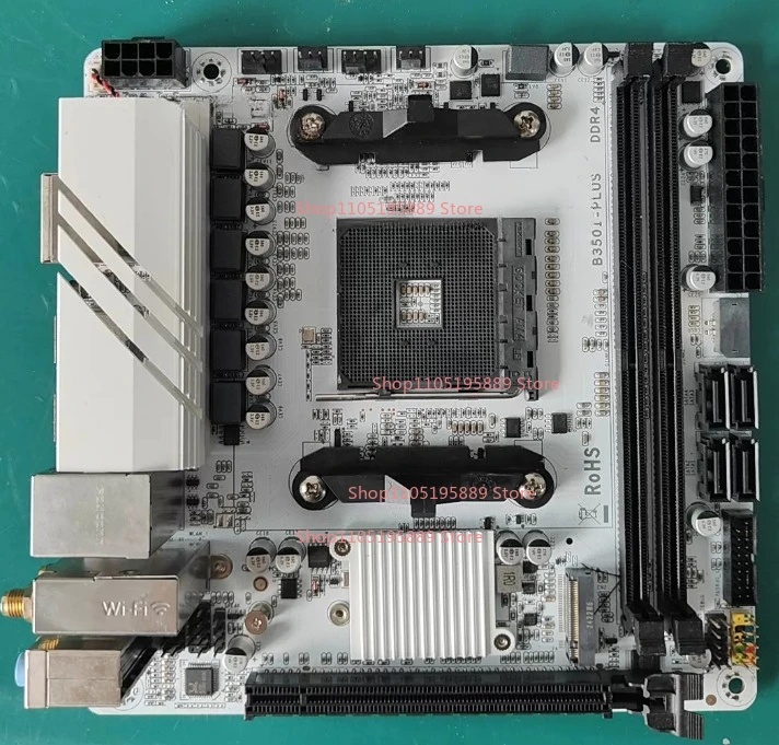 

Материнская плата JGINYUE B350I-PLUS, чипсет AMD B350, поддержка процессоров Ryzen 1-го до 5-го поколения, память DDR4, PCI-E 3.0