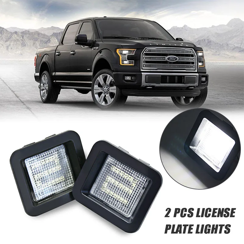 

Car LED Truck 12V 18SMD License Plate Lights For Ford F-150/F-150 Raptor 2015-up Exterior Automobile Replaceable Accessories