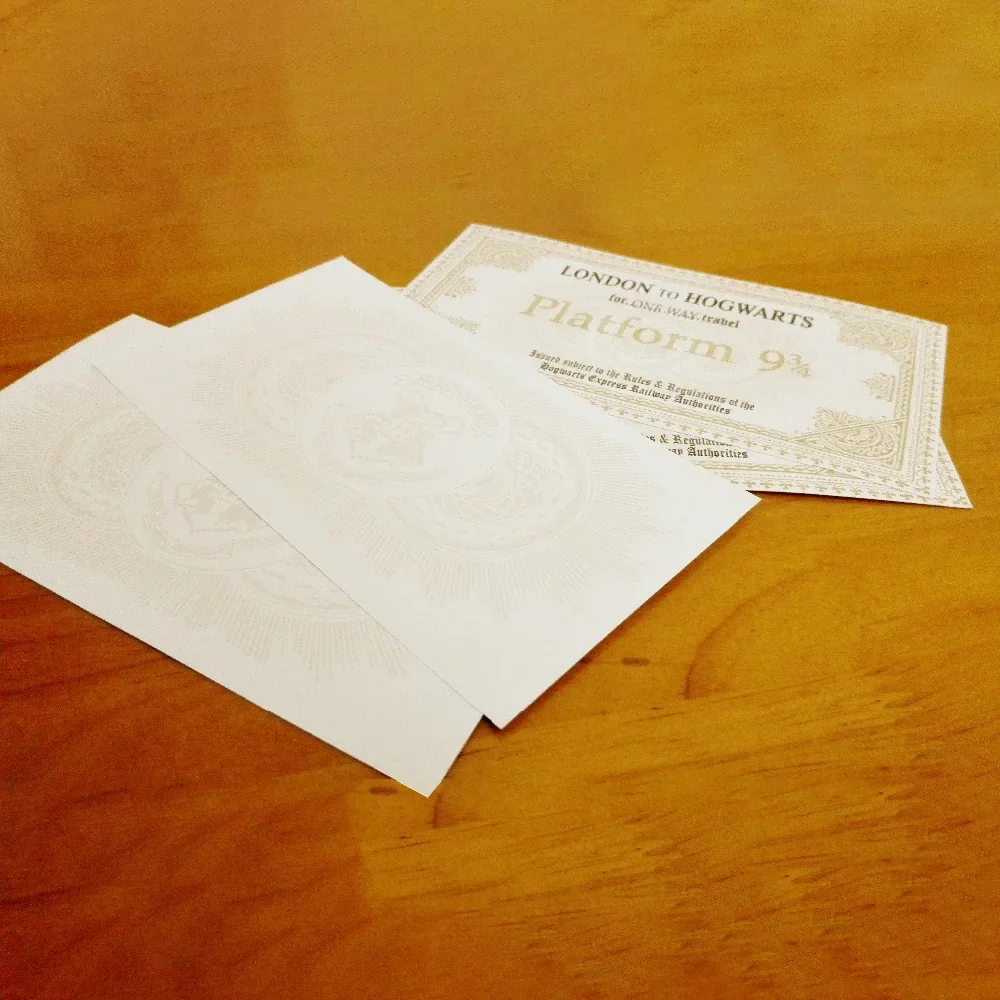 Magical Halloween Birthday Party Decorations, 10Pcs Train Ticket Platform 9 3/4 Cards,  Cosplay Props Cards for Wizard