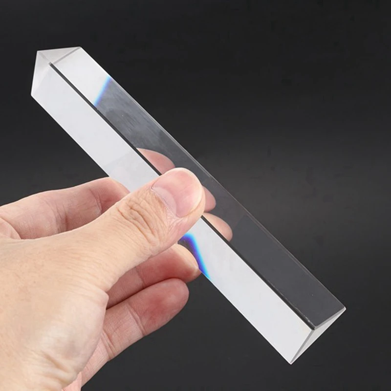 A34M-Optical Equilateral Rainbow Triangular Prism Glass Physics Experiment Children Student Photography Triangular Prism