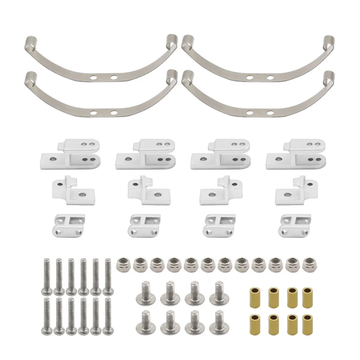 1 Set Leaf Spring Damping Suspension Accessories for 1/16 B24 4WD RC Car Upgrade Parts Silver