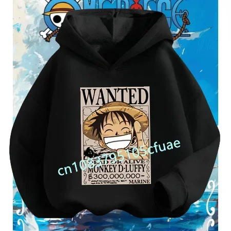 Fashion Hoodie Set Sweats Kids Hip Hop Coat Boys Clothing Cosplay 2025 New Anime One Piece Hoodies Kids Fashion Luffy Pullover