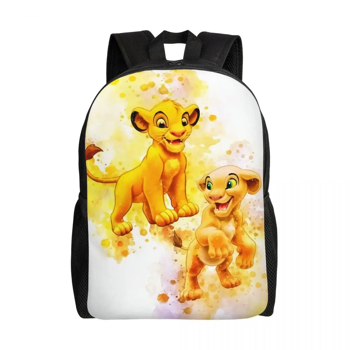 

Custom King Lion Simba Backpack for Men Women Water Resistant College School Hakuna Matata Anime Movie Bag Printing Bookbags