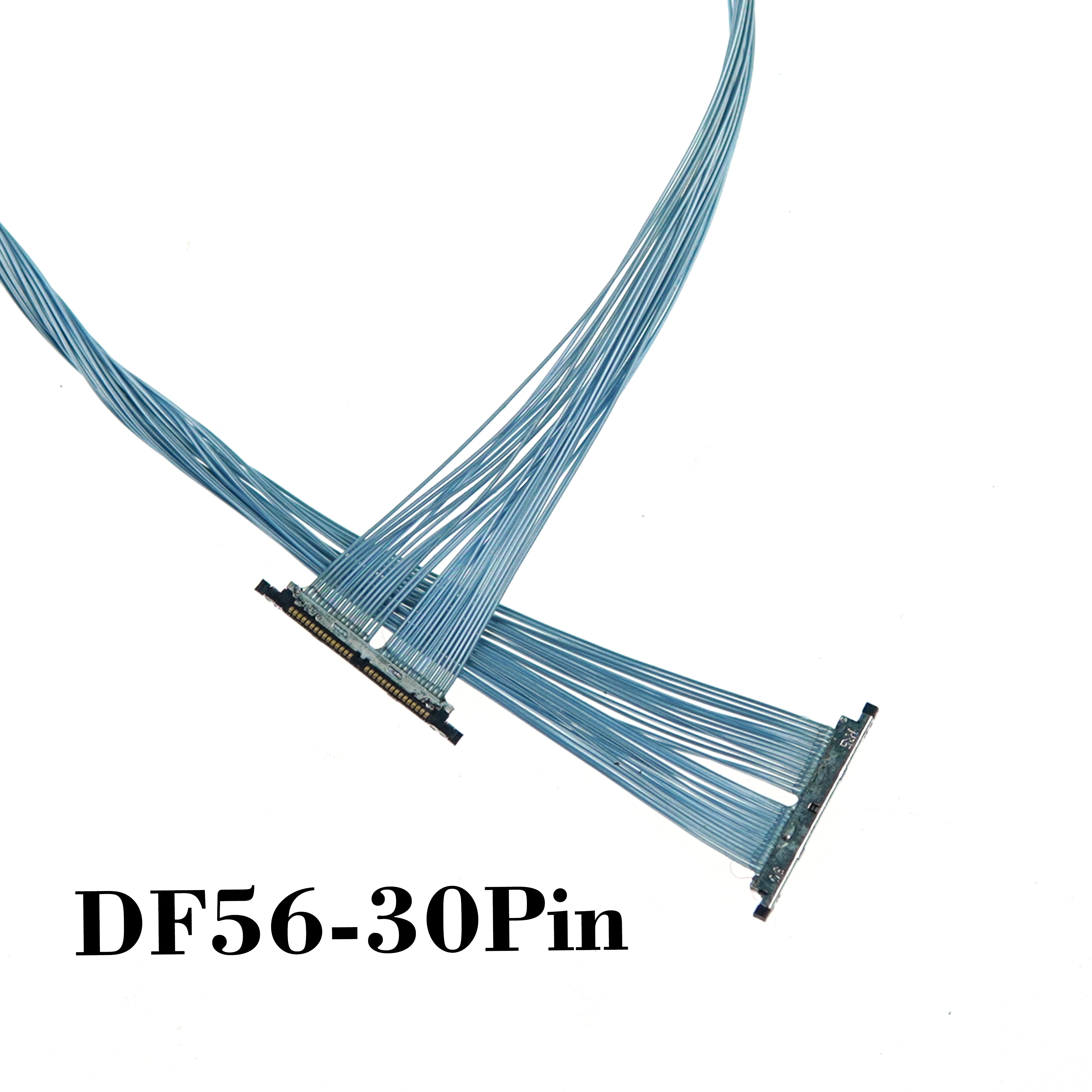 Custom Length 26/30/40/50Pin 0.3mm Pitch DF56 Micro Coaxial Cable A/B Type Gold Plated LVDS EDP Cable for Drones