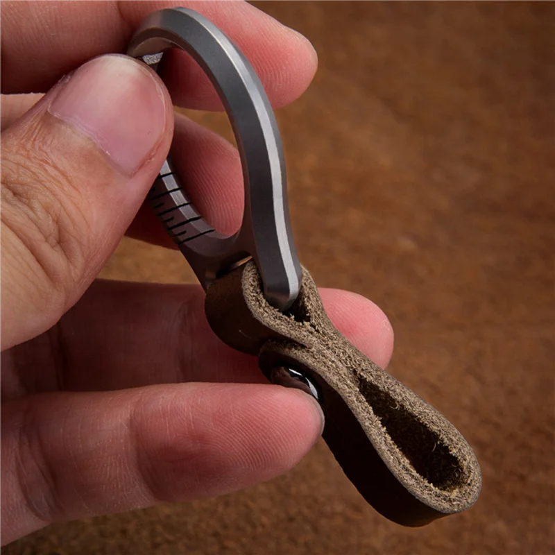 

NALFI-4X брелок из титанового сплава, автомобильный брелок, кулон, ремешок из воловьей кожи, кулон, EDC инструмент, мужской подарок, подарок