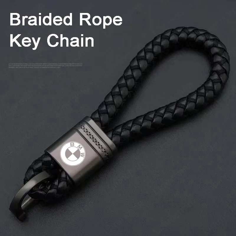 

For Bmw F10 F30 F20 G20 G30 X1 X2 X3 X4 X5 G05 X6 X7 1 2 3 4 5 6 7 Series Car Accessories Hand Braided Rope Alloy Key Chain Key