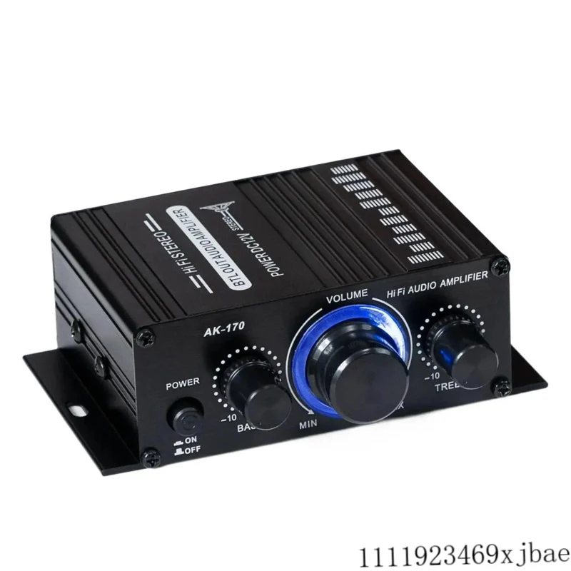 

AK-170 Mini Compact Pure Amplifier 2.0 Channel Hi-Fi Stereo Audio Power Amplifier DC12V Home Digital Amplifiers 20W+20W