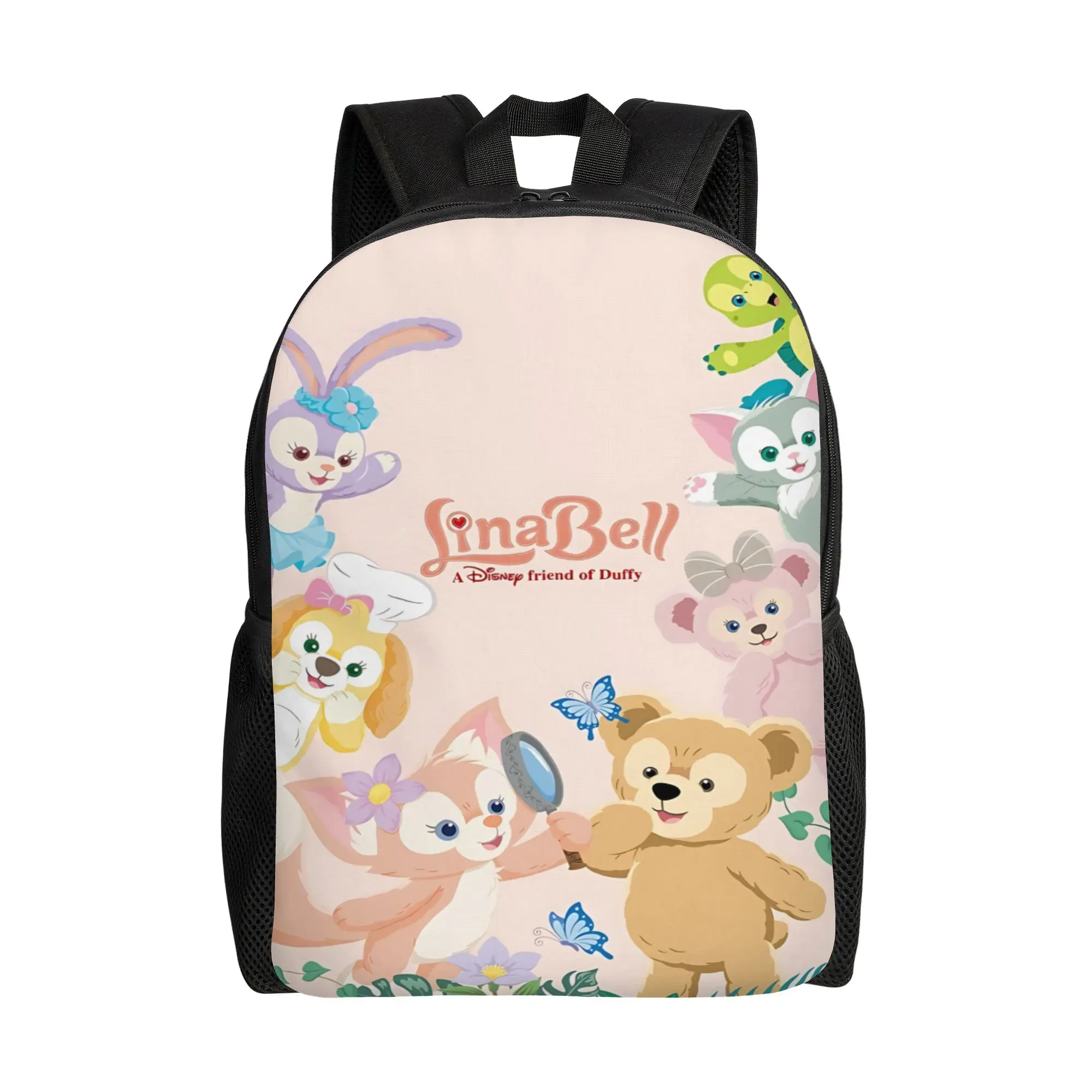 

1PC back to school Backpack Cartoon Duffy and friends Daypack LinaBell detective Solid For Work Office Zipper Closure Rucksack