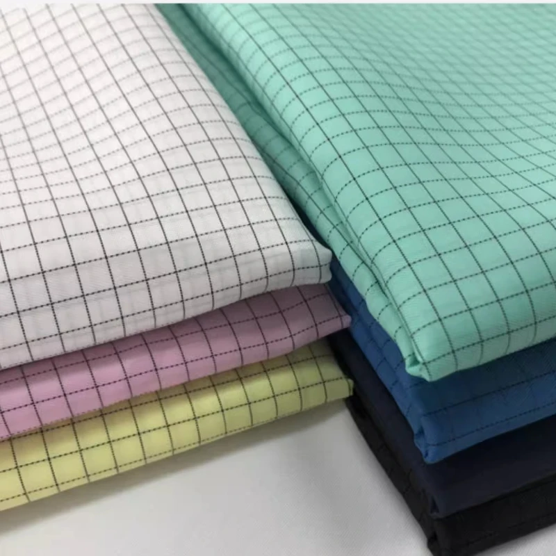 Antistatische kledingstoffen Apparatuur ESD Polyester Stofvrije stof Werkkledingstof 5 mm rasterkoolstof Geleidende stof van koolstofvezel - afbeelding 2