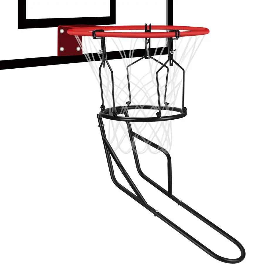 

Basketball Return Attachment, Heavy Duty Basketball Rebounder with 3 Stable Large Hooks, Durable Basketball Accessories for 18 R