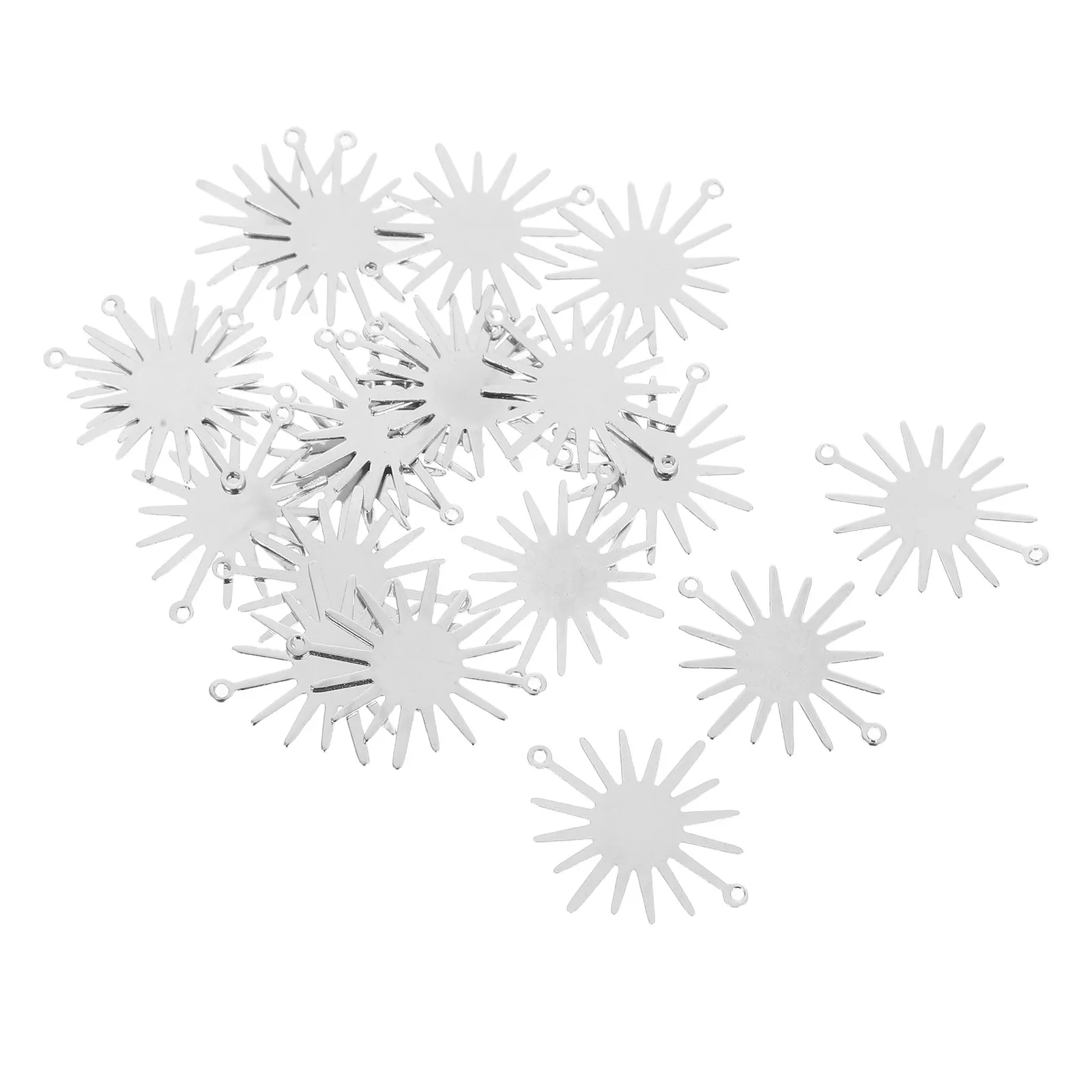 

20 шт. подвесок-коннекторов в форме солнца, уникальный дизайн, гладкие края, бусины-подвески для творчества и рукоделия
