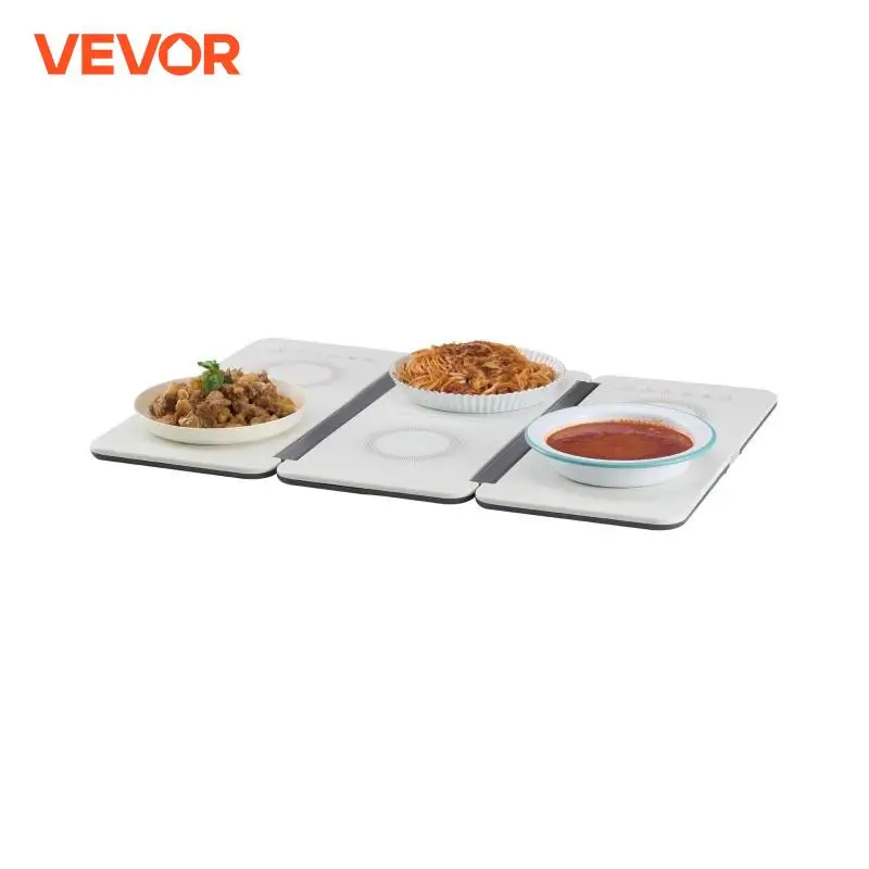 VEVOR Elektrisches Warmhaltefach, 18,9" x 10,2" Tragbares kaltgewalztes Blechheiztablett mit Temperaturregelung (35-100 ℃ ) Catering