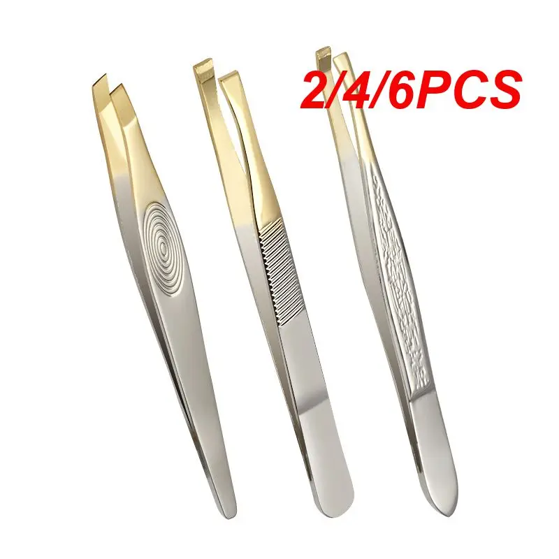 2/4/6PCS Facial Hair Remover High-quality Eyebrow Tweezer Sleek Facial Hair Puller Facial Hair Removal Trendy Eyebrow Trimmer