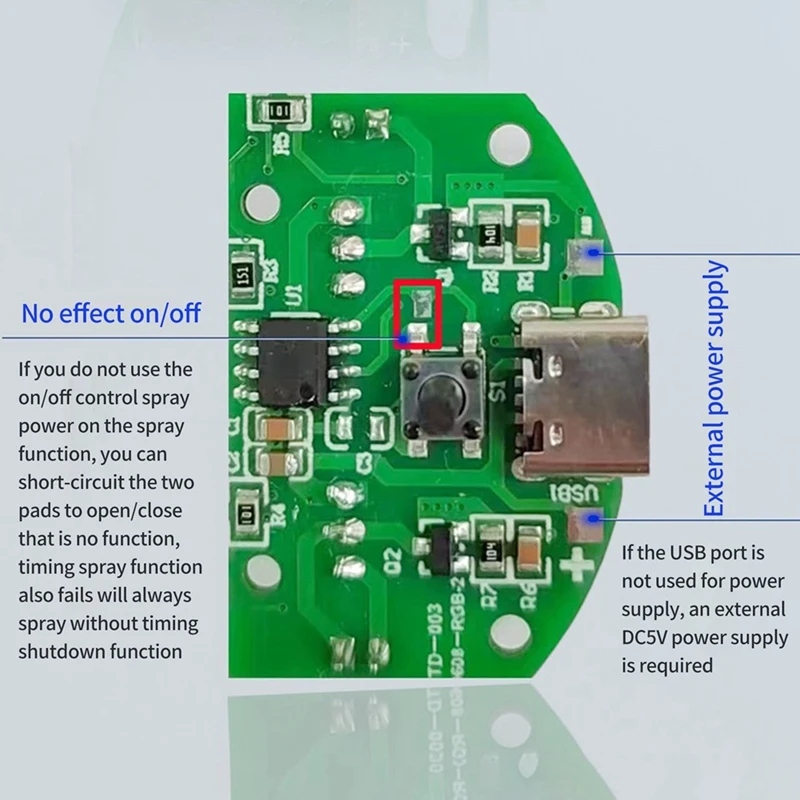 Dual Spray USB Humidifier Atomizer Module Dual Spray Control Board Dual Spray Atomizer Driver Board Module