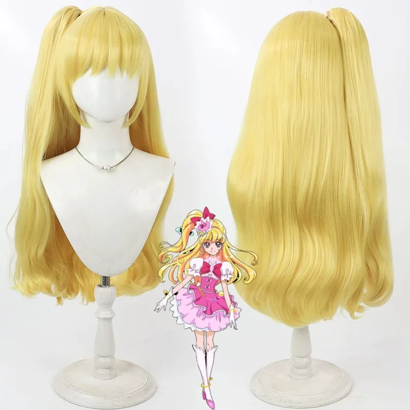 Perruque de cosplay Pretty Cure Cure Miracle, cheveux synthétiques, pour carnaval, convention, déguisement, fête costumée, pour femme, avec bonnet de perruque offert