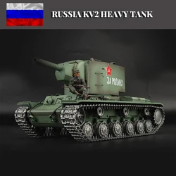 Henglong 3949 Soviet Russia KV-2 Tank RC Model Can Launch Simulation Appearance Sound Effect Military Remote Control Toys