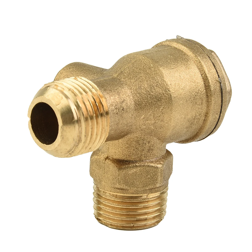 Air Compressor 3 Port Brass Male Thread Check Valve Connector Tool Male Thread Air Compressor Check Valve Zinc Alloy Fittings