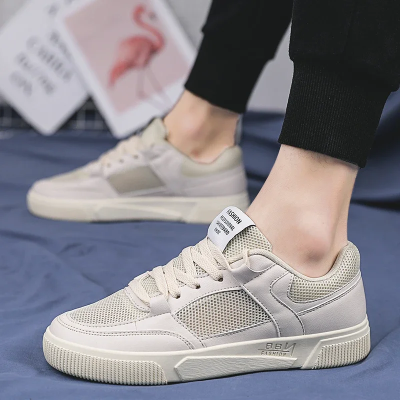 

Men's Summer Casual Canvas Shoes Breathable Mesh Airy Low Tops Unisex Slip-On Sneakers Comfortable Rubber Sole EVA Insole