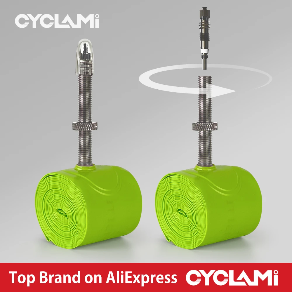 CYCLAMI – chambre à air ultralégère en TPU, tuyau en métal, Valve Presta, accessoires de vélo amovibles pour route 700C 700 18 23 25 28 30 32 C