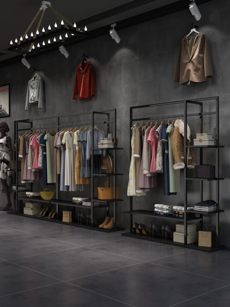 

Clothing display rack children's clothing rack floor-mounted floor-mounted clothes wrought iron