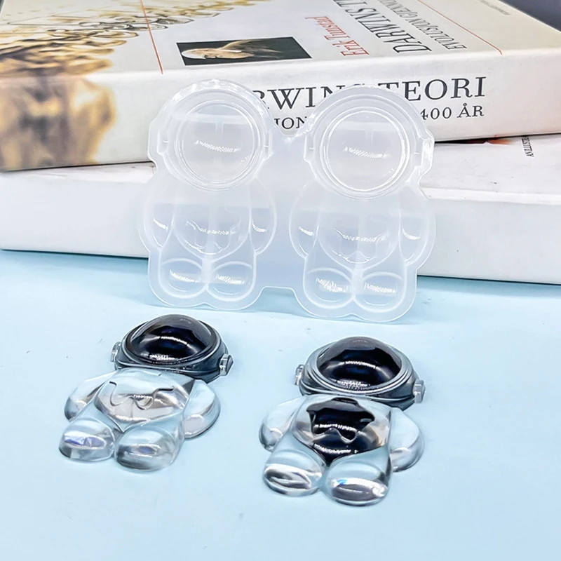 3D 행성 우주비행사 장식 금형 수지 에폭시 실리콘 키체인 브로치 금형