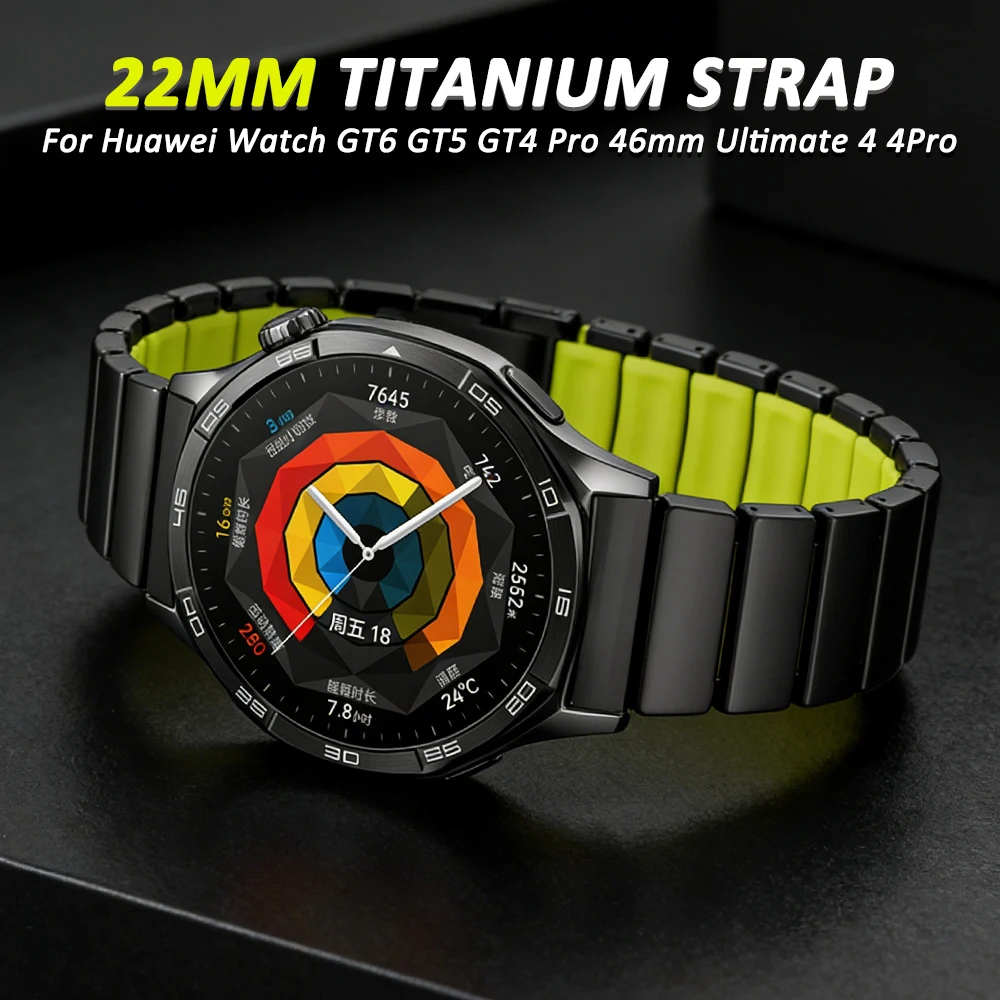 

Титановый металлический ремешок для умных часов Amazfit Balance 2, 22 мм, для Huawei GT6 Pro, GT4/5, 46 мм, Watch 4, 4Pro, роскошный мужской браслет