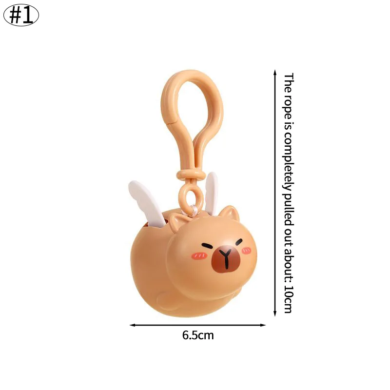 Cartoon Capybara Keychain Bag Pendant Kapibala Keyring Gifts Lovely Car Key Ring Backpack Charms Bag Decor Accessories